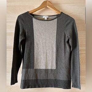 🎈Charter Club Color Block Gray Sweater XS